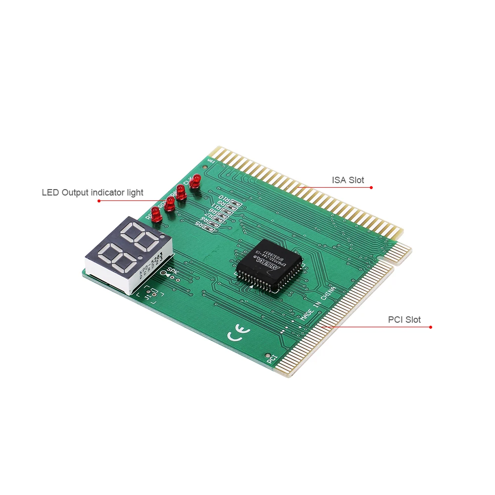 Компьютерная диагностическая карта PCI слот ISA Тестовая карта 4 светодиодный диагностический анализатор карта