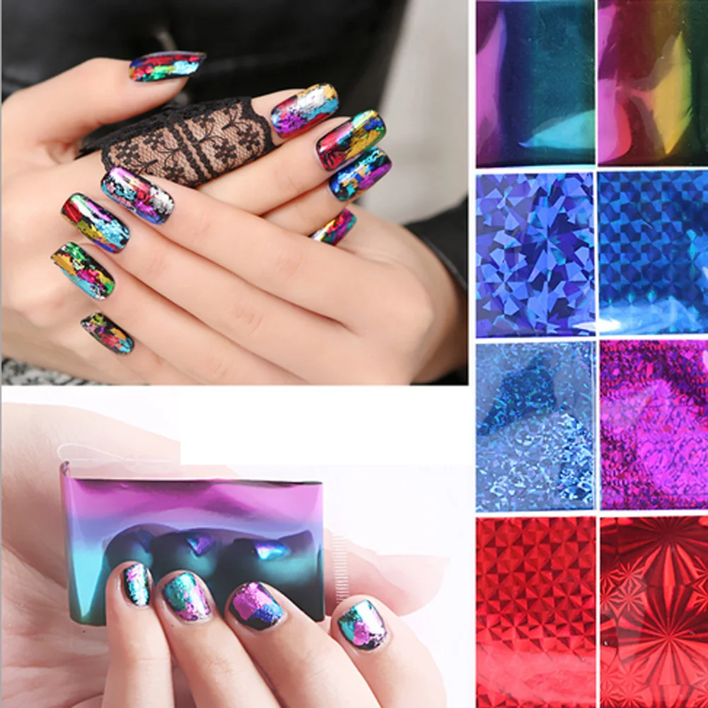 

20PCS 4x20cm Mix Color Transfer Foil Nail Art Star Design Sticker Decal For Polish Care DIY Manicures Nail Tools Accessoires