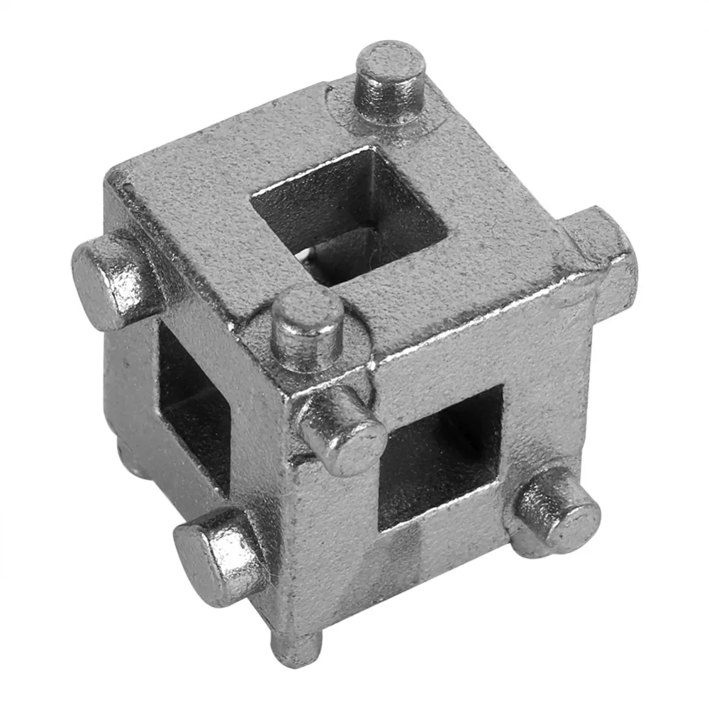 

Car Rear Disc Brake Piston Retractor Tool Wind Back Cube Calliper Adaptor Silver