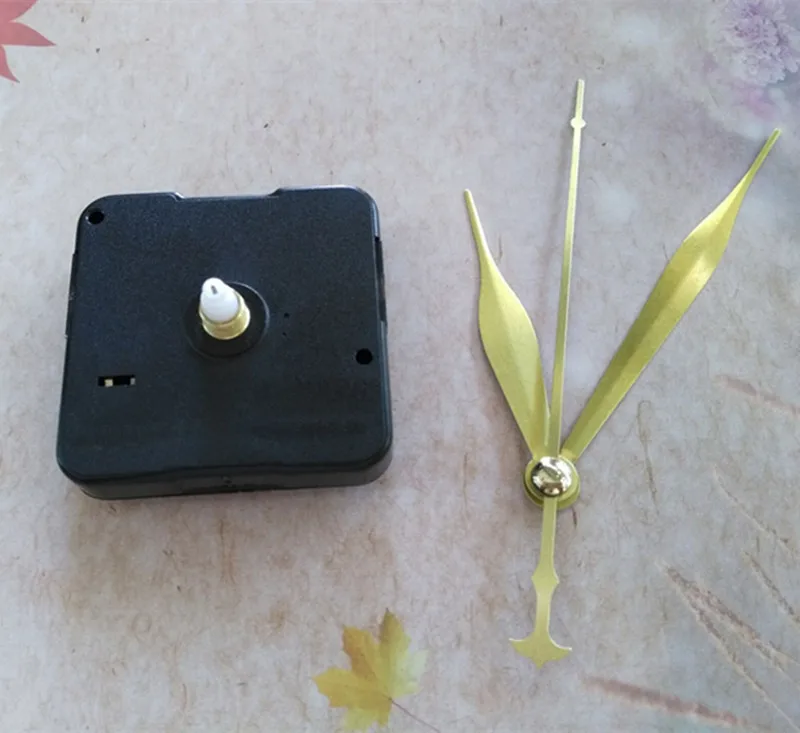 50 шт. 12 мм вал кварцевые часы для вставки с Золотые стрелки для стены беззвучные Часы Механизм DIY