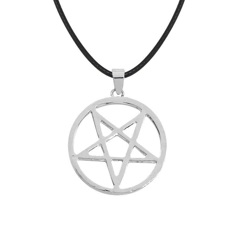 

Popular Anime Halloween New Reverse Five-Pointed Star Pendant Fashion Jewelry Satan Logo Necklace Christmas Gift