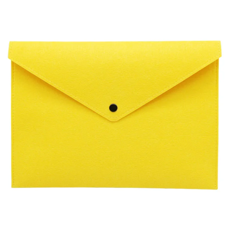 1 шт. А4 химическая фетровая папка для файлов, прочный портфель, сумка для документов, канцелярские товары, школьные, офисные, деловые принадлежности - Цвет: 1 pcs yellow