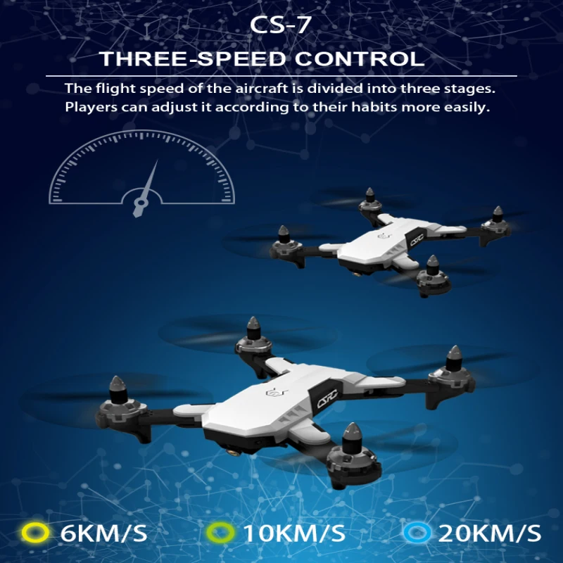 Складной Квадрокоптер FPV с камерой 2 4G регулируемая скорость HD бесголовый режим