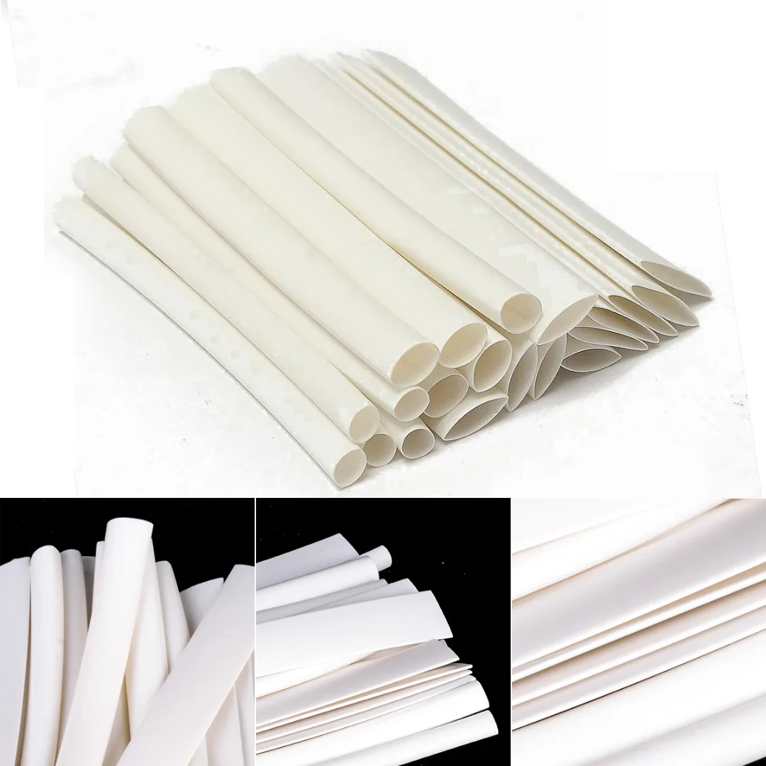 20pcs Polyolefin White Heat Shrink Tubing Wire Kit 100mm 3/41 Mayitr