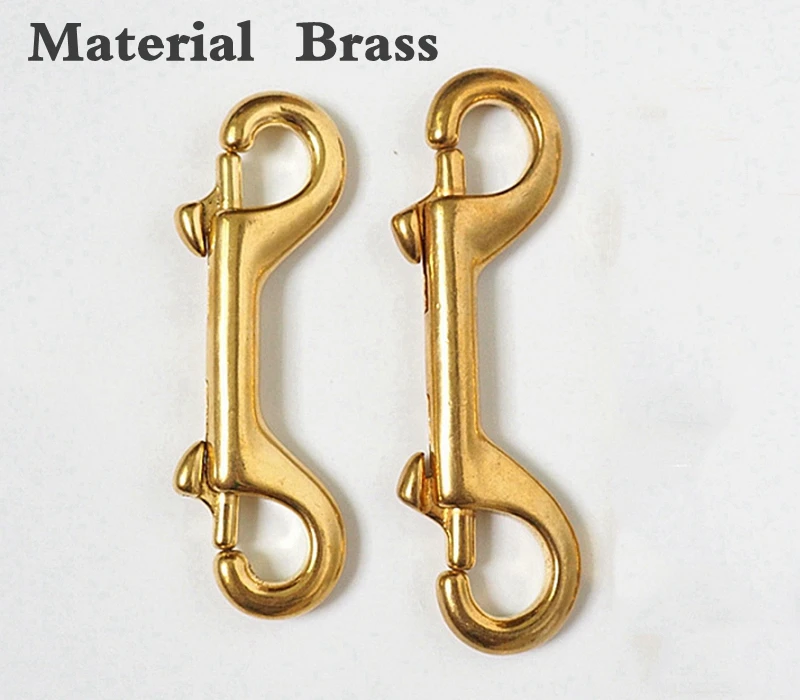 Double Open ends Brass Lobster Claw Clasps Buckle Ring Snap Hook bing Strapping Dog Collar