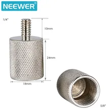 Neewer 2 шт. винт Резьба адаптер 5/8-дюймовый Женский до 1/4-дюймовый Мужской прочный твердый никель латунь для крепления для фотоаппаратов микрофонная подставка