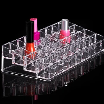 

Makeup organizer acrylic 36 grid Transparent crystal stand clear Sundries storage containers Cosmetic Holder Box lipstick caddy