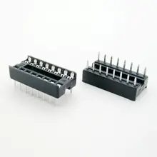 30PCS/Lot 16 Pin DIP Square Hole IC Sockets Adapter 16Pin Pitch 2.54mm Connector