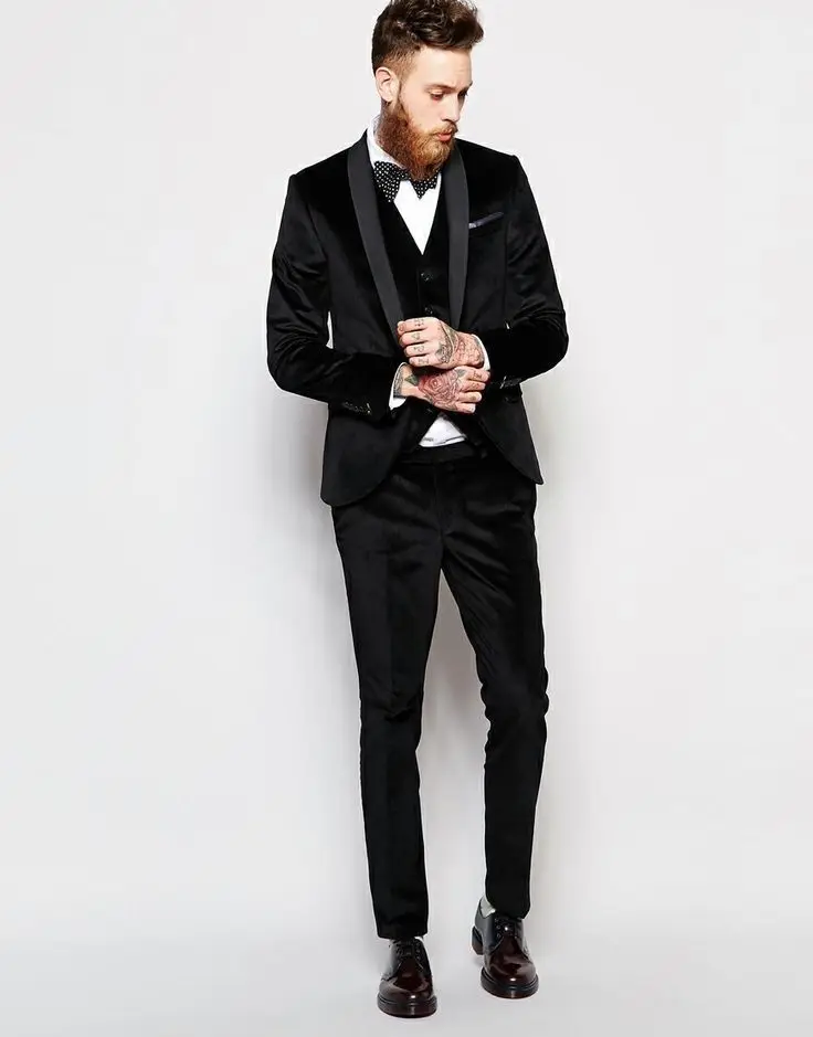 Смокинг для жениха Ман выпускного модные костюмы Свадебный костюм для Для мужчин best Человек смокинги Slim Fit черный Для мужчин костюм(куртка+ брюки+ жилет+ галстук