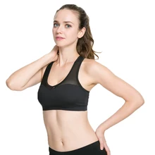 Черный спортивный бюстгальтер сетка майка для занятий йогой высокого качества Йога Топ