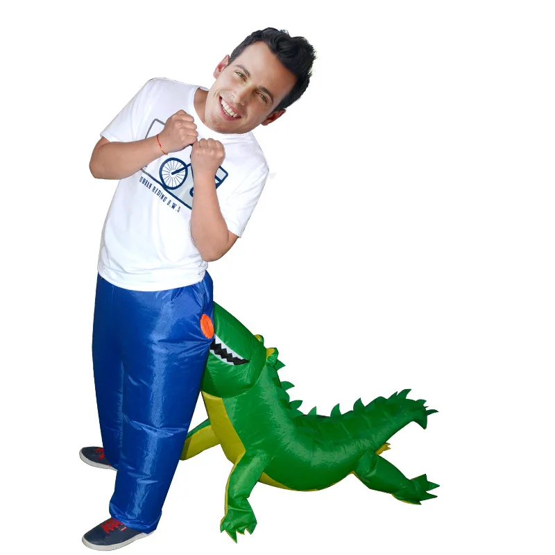 

Halloween Funny Inflatable Dinosaur Costume Adults Party Crocodile Cosplay Costume For Women Men Ride on Costumes
