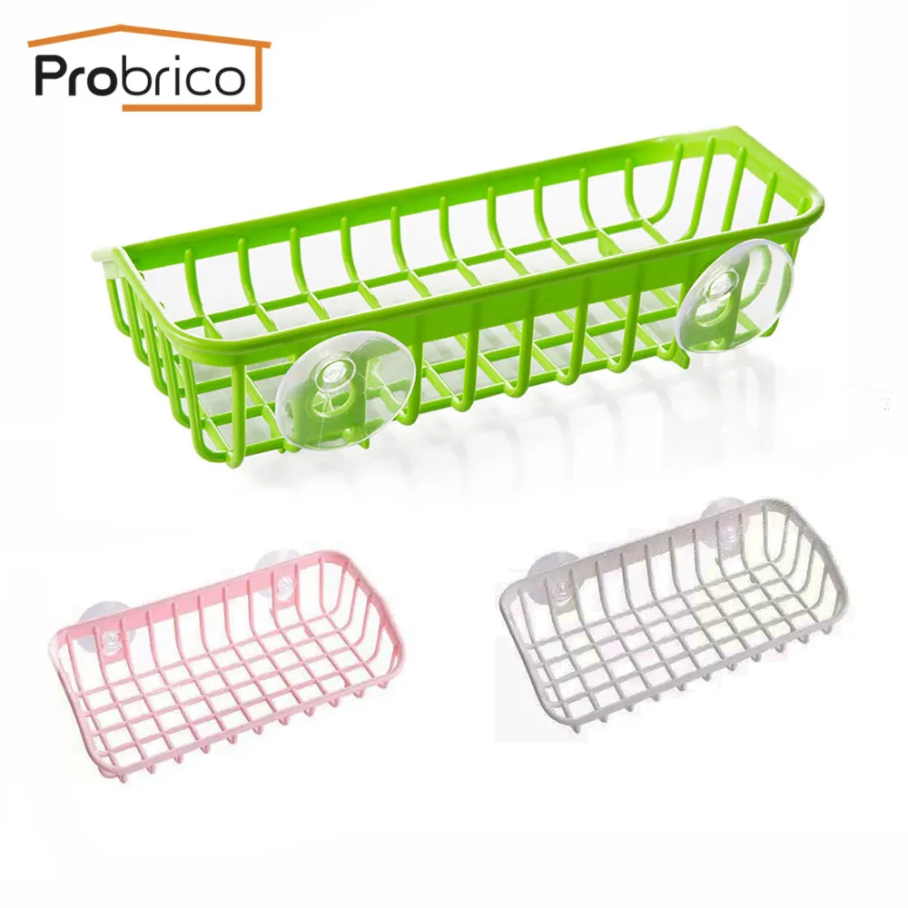 Probrico розовый/зеленый/белый кухня с пластиковой присоской губкой держатель для