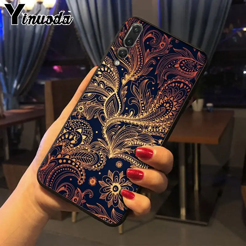 blue gold Mandala flower dream castcher