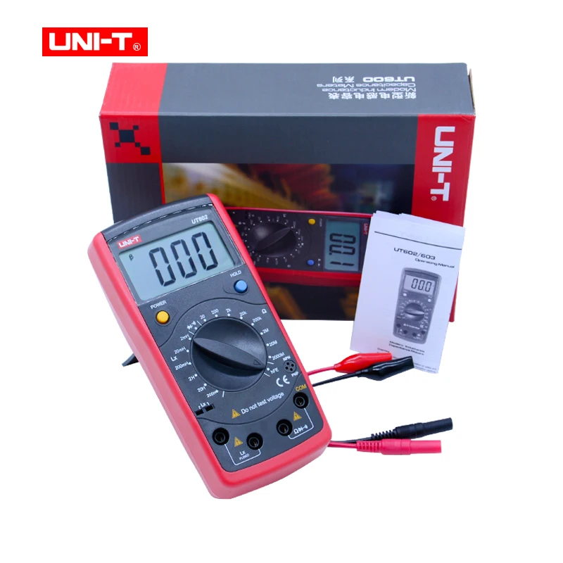 

UNI-T UT602 Digital Modern Professional Inductance Capacitance Meters LR Meter Ohmmeter w/hFE Test & Data Hold Continuity Buzzer