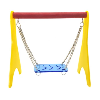 

Bird Toys Plastic Hamster Swing Hammock Elastic Parrots Bird Biting Hanging Cage Toy TB Sale