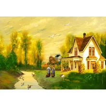 House Scenic Decorative Full Square Drill 5D Diamond Painting Forest Full Round Drill Home Decoration Embroidery Cross Stitch full house