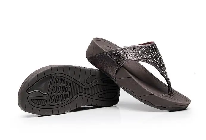 rhinestone slides flat heel