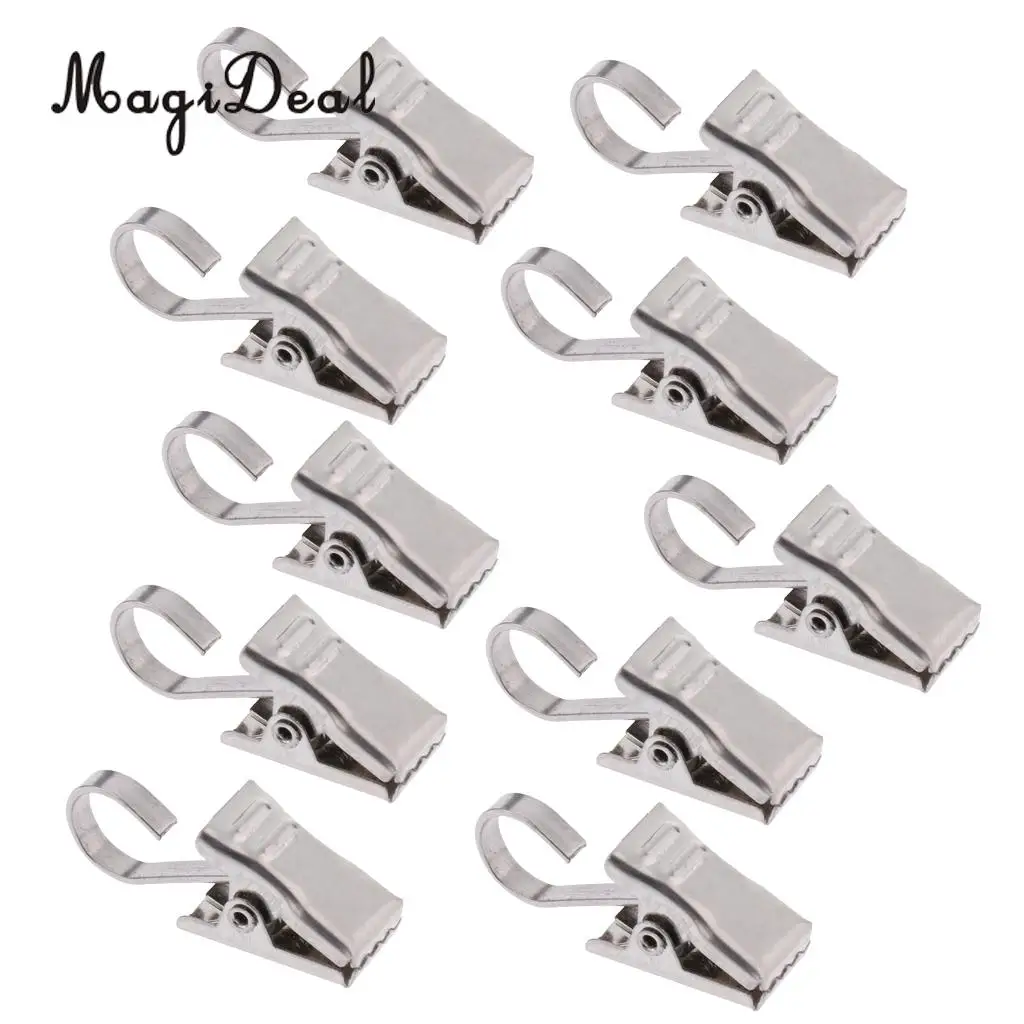 10Pcs Heavy Duty Curtain Clips with Hook Spring Clamps Hanging Clips