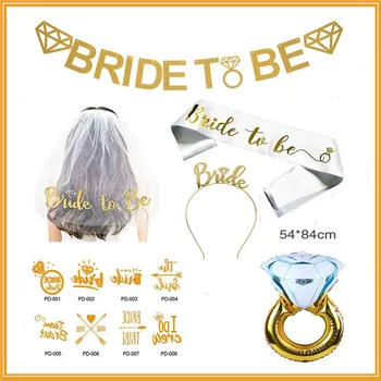

6 Pcs Bride To Be Bachelorette Party Decoration Kit Tulle Bride Bachelorette Hen Party Bride To Be Wedding Bridal Shower Girls