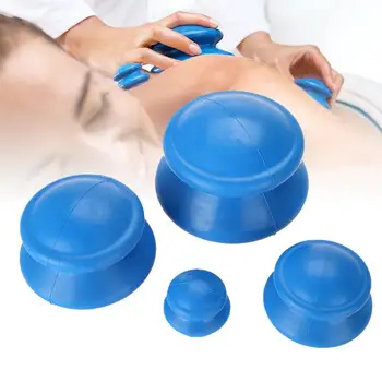 

4pcs Moisture Absorber Anti Cellulite Vacuum Cupping Cup Silicone Family Body Massage Therapy Cupping Cup Set 4 Different Size