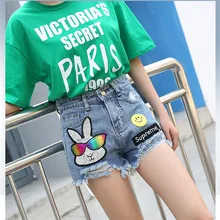 Большие размеры, шорты, потертые джинсы для женщин, уличная одежда, сексуальные модные джинсы с бахромой