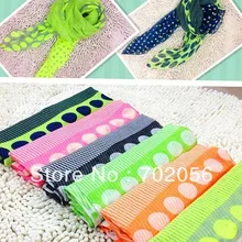 Новинка; модные резиновые сапоги с рисунком в горошек Шарф саронг Бандана Хиджаб обернуть шаль-пончо для взрослых или детей 180*80 cm Смешанные цвета 12 шт./лот#3367