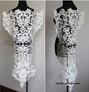 

Bridal Wedding Dress Ivory Embroidery Big Lace Patch DIY Material Patch