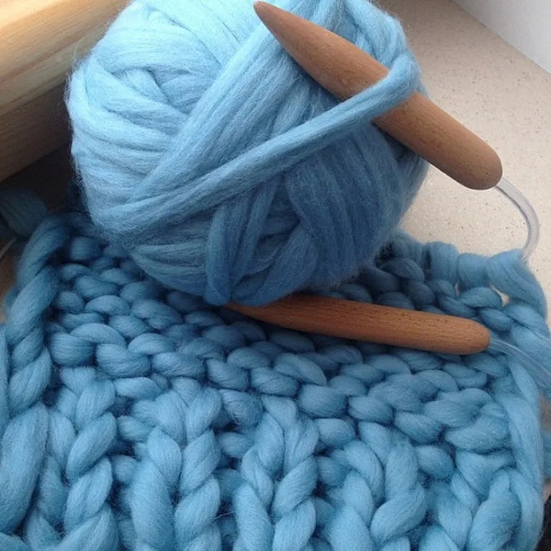 25mm Crochet Hooks Circular Bamboo Thick Knitting Needles Double