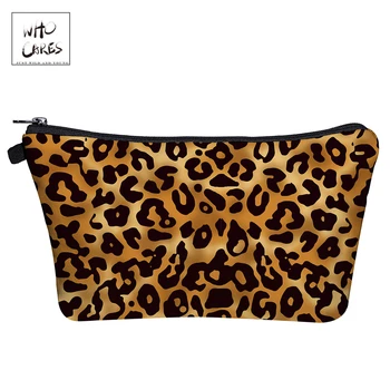 

WHO CARES Leopard3D Shining Printing Makeup Bags Fashion Cosmetic Organizer Bag Travel Ladies Pouch Women Cosmetic Bag