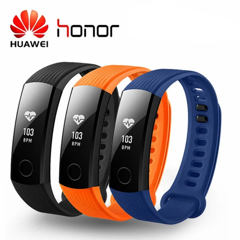 

HUAWEI Honor Band 3 Smartband Heart Rate Monitor Calories Consumption Pedometer 50 Meters Waterproof Smart Band Health Tracker