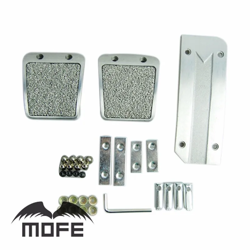

CNC Aluminum 3PCS Silver Car Auto Accessory No-slip Pedal Pad For Car CRV / Accord MT