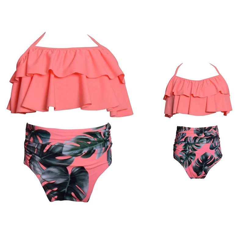Matching Family Bathing Suits Mother Girl Bikini Swimsuit For Mom and Daughter Swimsuits Female Children Baby Kid Beach Swimwear