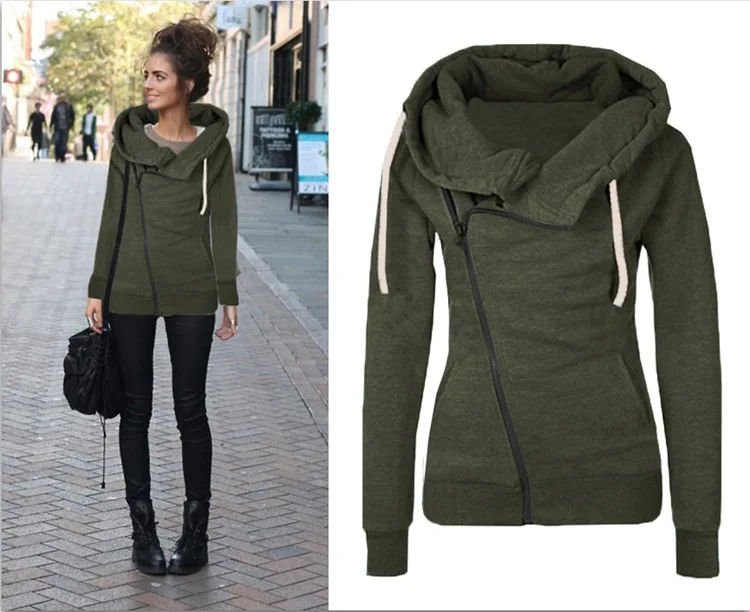 2019 Special Offer Panda Moletom New Women Sweatshirts Solid Color Hooded Jacket Sleeve Women's Hoo