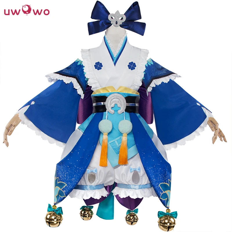 UWOWO Hotaru Grass Косплей Onmyoji японский осенний костюм кавайного кимоно с кленовыми