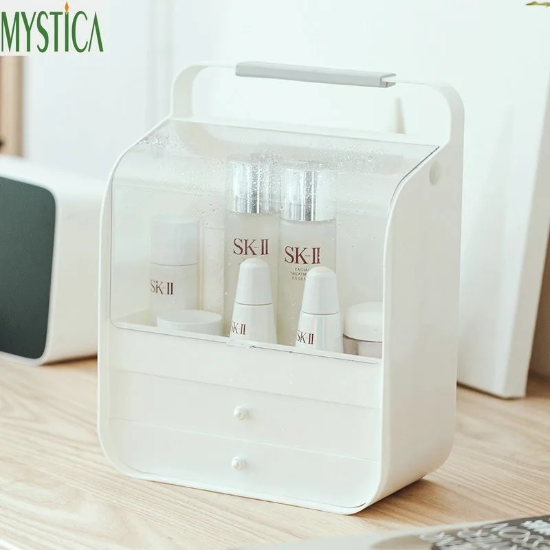 

Home Drawer Makeup Storage Box Brush Holder Desktop Jewelry Organizer Clear Acrylic Portable Cosmetic Skin Care Organizer Shelf