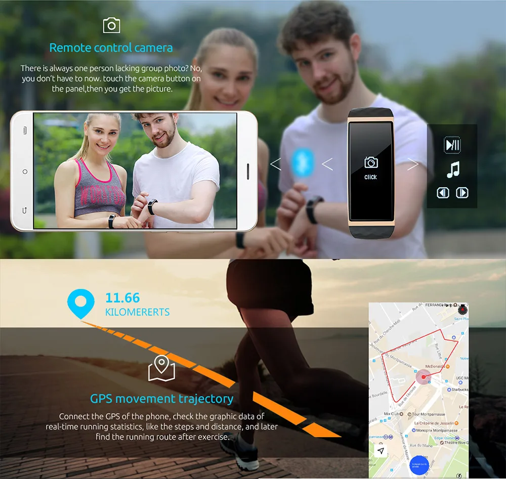 ORIGINAL CUBOT S1 DYNAMIC HEART RATE MONITOR SMART BRACELET SIX-AXIS SENSOR MULTI-SPORT TRACKING ACTIVITY TRACKING 237849 20