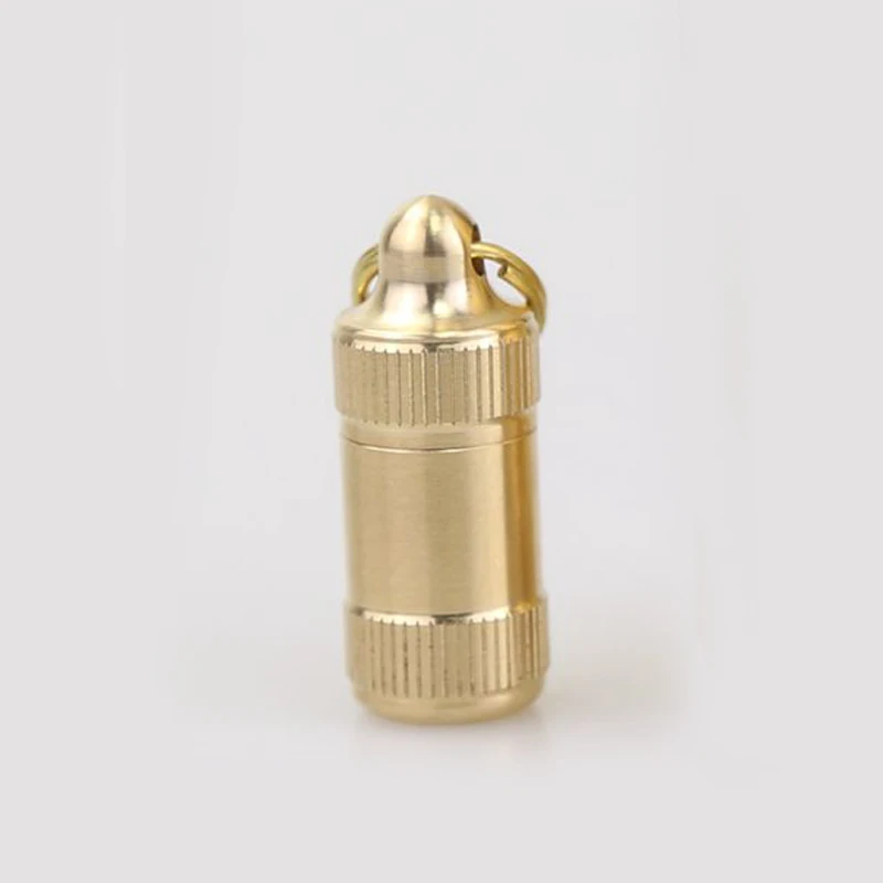 

S Size Waterproof Canister Mini Sealed Bottle Seal Brass Medicine Bottle Camping Outdoor Tool
