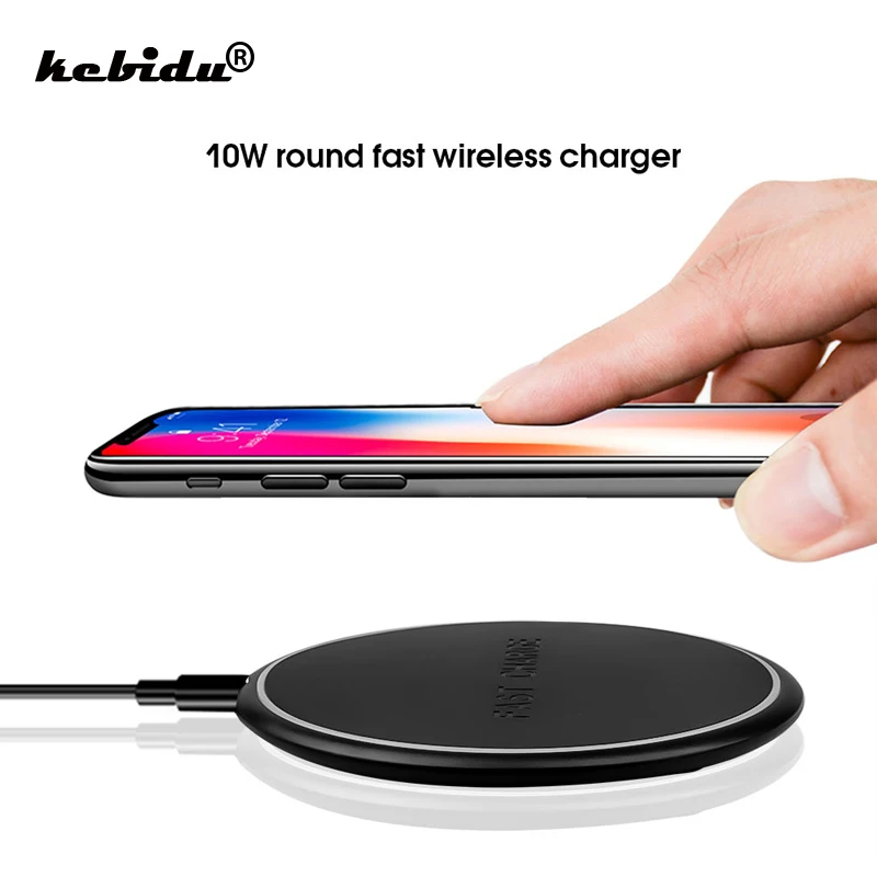 

Smartphone Induction Charger 10W Qi Quick Wireless Cell Phone Charging Pad Fast Cordless Charger Mat for iphone Samsung Mobile