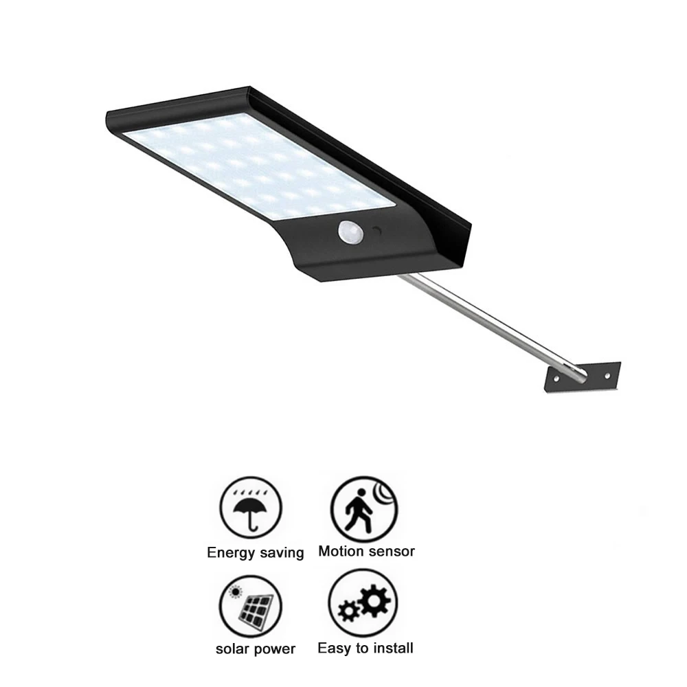 

Aluminum pole 48/36 LED Solar powered PIR Motion Sensor Light lamp Energy Saving Street Yard Path Home Garden Security wall path