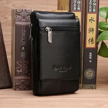 Мужской ремень из натуральной кожи, поясная сумка, кошелек, бизнес стиль, мужской хип-бум, сотовый Чехол для телефона, сумка, маленькая сумка через плечо