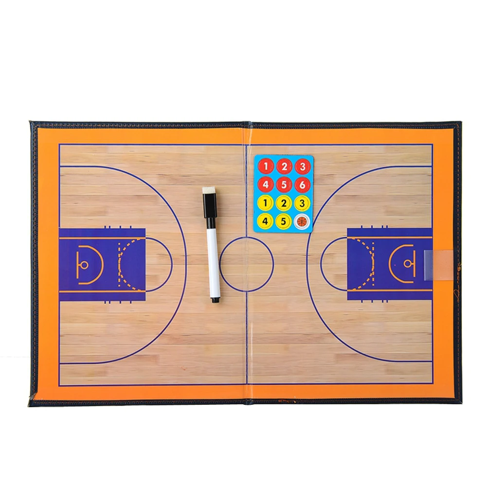 Folding Basketball COURT Coach Coaching Dry Erase Clipboard