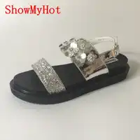 ShowMyHot Summer Sandals Women New Shoes Peep-toe Sandalias Flat Shoes Roman Sandals Shoe Woman Mujer Ladies Flip Flops Footwear