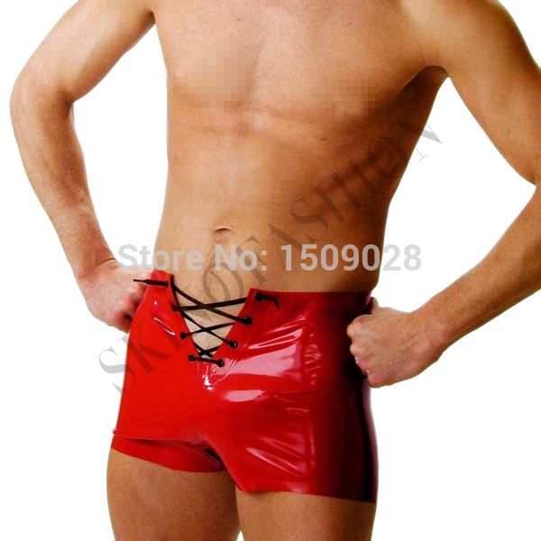 Латексные боксеры мужские резиновые сексуальные шорты