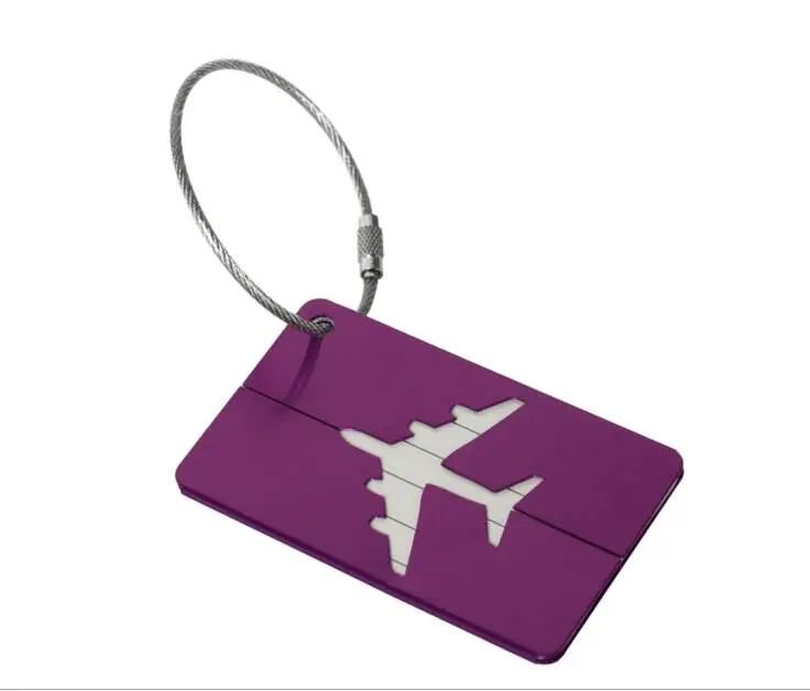 Самолет брелок Высокое качество анти-потеря карты брелок держатель для ключей багажная карта - Цвет: Фиолетовый