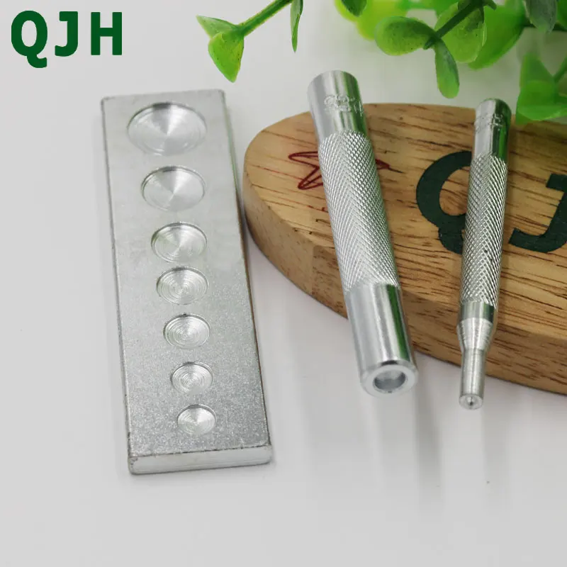 QJH 11 шт./компл. металлический инструмент для кожевенного ремесла дырокол набор