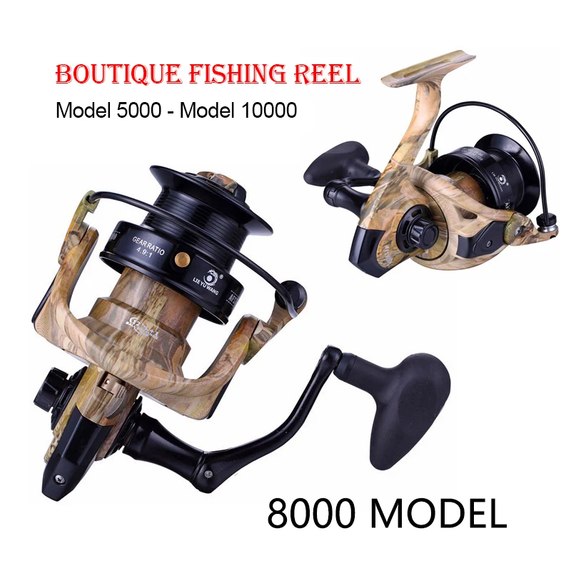 Lieyuwang 5000-10000 13BB 4.1:1 Fishing Reel Feeder Metal Body Carp Spinning Reels （8000） | Спорт и развлечения