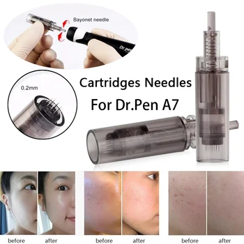 

100Pcs Tattoo Cartridge Microbalding For Derma Dr. Pen A7 Bayonet Port Eyebrow Eyeliner Skin Makeup Tattoo Nano Rotary Needle
