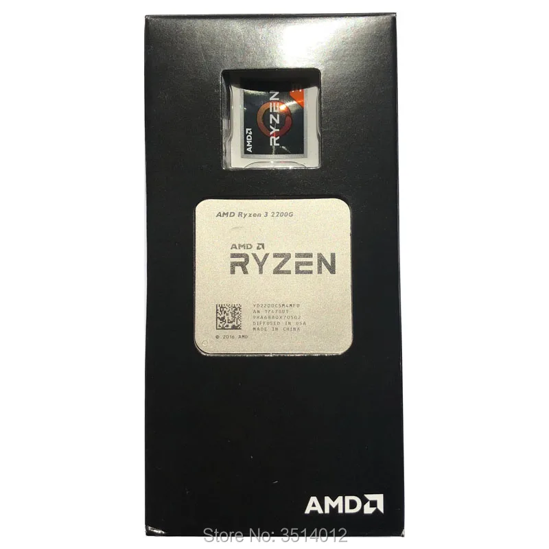 

AMD Ryzen 3 2200G R3 2200G 3.5 GHz Quad-Core CPU Processor 65W YD2200C5M4MFB Socket AM4