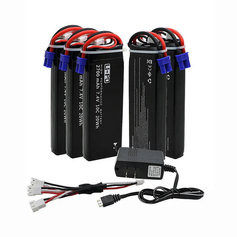 

5pcs 7.4V 2700mAh 10C Hubsan H501S lipo battery with cable for UL charger RC Quadcopter Spare Parts