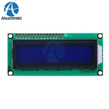 Module d'affichage numérique LCD, avec écran bleu et noir, 16x2 caractères, HD44780, contrôleur de commande, LCD1602 1602